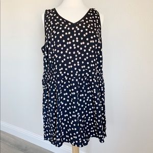 Black Floral Romper- Sleeveless XL